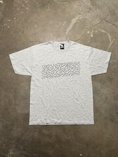 Vintage 1990s 2000s Grey Darkstar Slanted Box Logo Skate Brand Tee