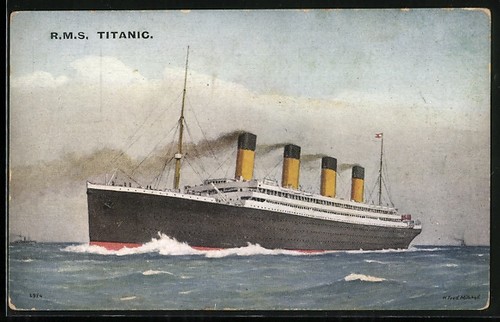 Carte postale paquebot - , r.m.s