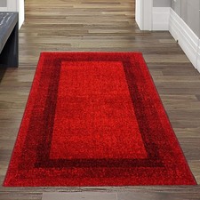 Tapis de salon design à poils courts, style vintage moderne, bordé sur les côtés