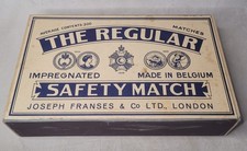 Rare Huge Matchbox The Regular Matches Josepeh Franses & Co London