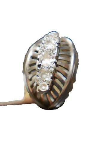 Bague ancienne blanc - bague, or