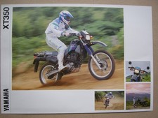 1992 YAMAHA XT350 brochure 4 pages, UK Model.