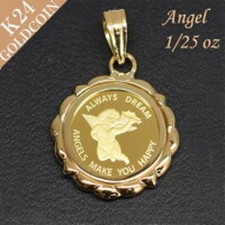 Pièce ange en or Tuvalu 1/25