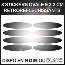 8 Stickers ovales