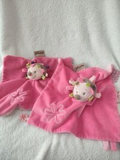 lot doudou lapin marron beige