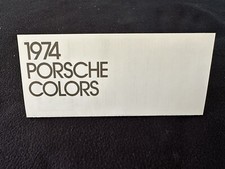 1974 Porsche COLOR Sample US Catalog 911 Carrera 914 911S S Paint Chart Brochure
