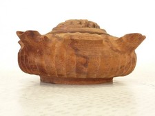 Art Populaire "GROLLE Savoyarde" / Original récipient traditionnel en bois dur