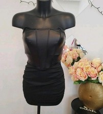 Robe bustier simili cuir