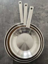 Lot de 3 poêles 20/25/30 cm en inox 18/10ème tous feux dont induction