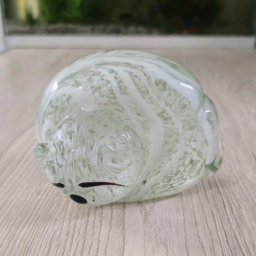 Chat couché verre massif - verre,