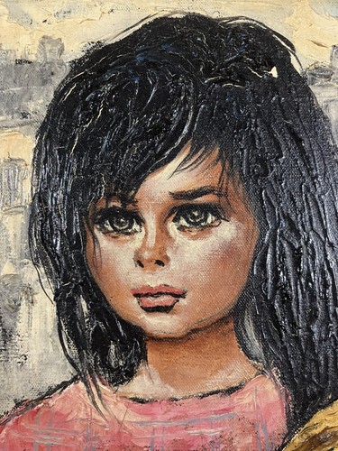 Huile portrait petite fille - petite,