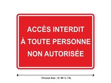 Unauthorized Access Panel Sticker 10cm(S) - 28cm(XL) Sticker