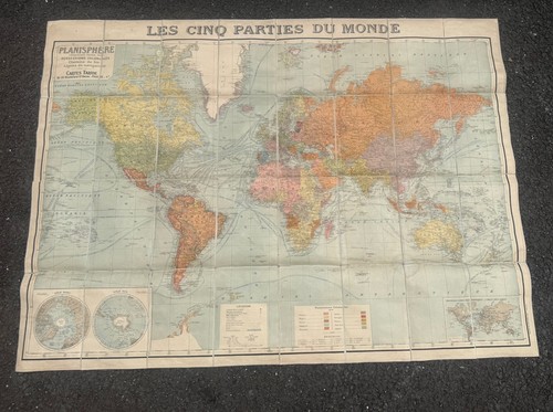 Rare carte taride planisphère - carte,