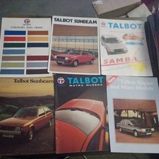 TALBOT BROCHURES X6 SUNBEAM MATRA MURENA RAPIER MINX SAMBA 
