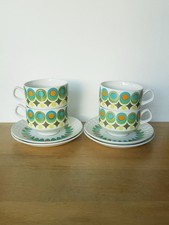 Lot 4 Tasses A Thé Pontesa The Young Range Vintage Années 70 Terre De Fer Spain