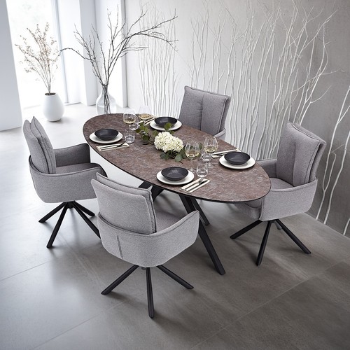 Table salle manger ovale - table,