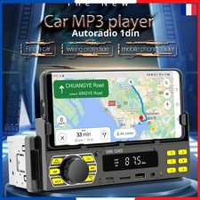 Autoradio Bluetooth 1 Din, Support Téléphone, FM, mains libres,  Type C, USB, TF