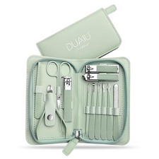 DUAIU Kit Manucure, 12PCS Kit Ongle, Ensemble de Coupe-Ongles Professionnel, ...
