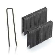 Lot de 100 piquets de Fixation en Acier H100mm L13mm Ø29mm Tête Plate