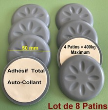 Lot de 8 Patins Glisseur Téflon,diam Ø 50 mm,Nouvelle Génération,épaisseur 5 mm