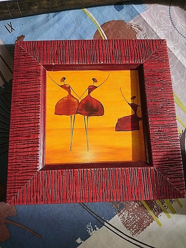 Ancien cadre peinture litho - ancien,