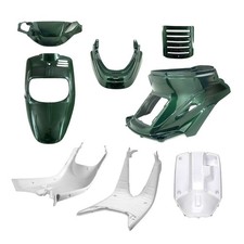 Kit Carénage TNT 8 Pièces Vert Jaguar Blanc MBK BOOSTER SPIRIT 50 1994-2003