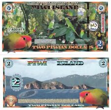 Piwi Island 2 Dollars 2017 Polymer Parrot Fantasy