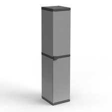 Armoire en résine de PVC et PP, 1 Porte, 3 étagères, Facile à Assembler, sys...