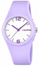 Calypso Montre Analogue Quartz avec Bracelet en Silicone Mauve Lisible K5742/2