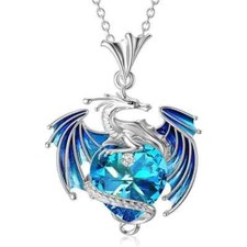 Collier pendentif Dragon en cristal