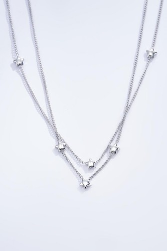 Collier double rang acier - en,