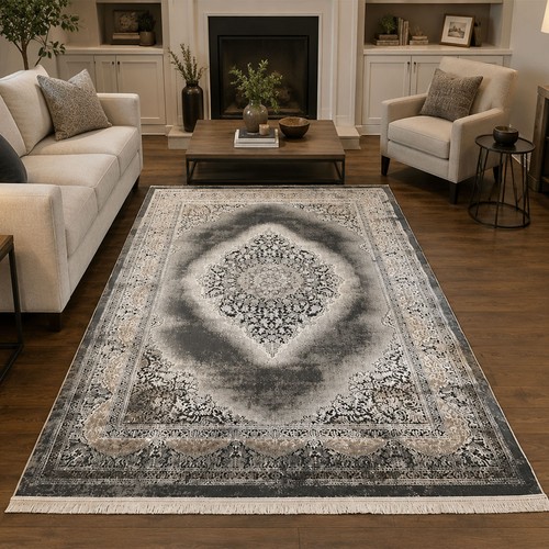 Vimoda tapis gris beige motif - vimoda,