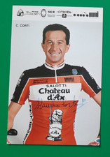 CYCLISME carte cycliste CLAUDIO CORTI équipe CHATEAU D'AX 1988 Signée