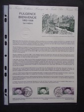 document philatélique timbre 1er jour 17/01/1987 METRO FULGENCE BIENVENUE