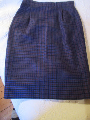 Jupe droite vintage - , laine