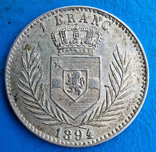 Congo belge , 1 franc argent