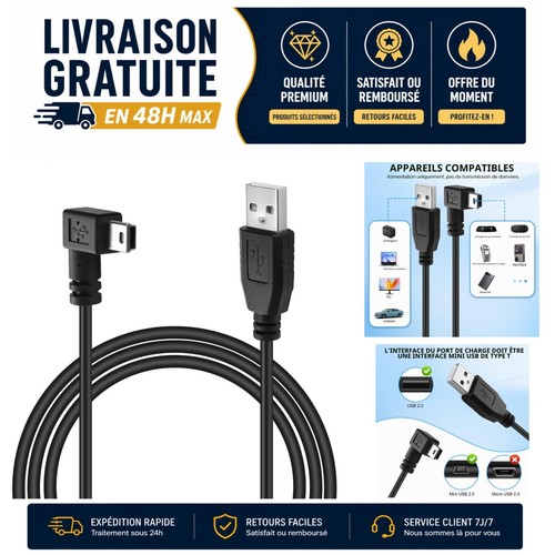 Câble usb mini - usb, 5