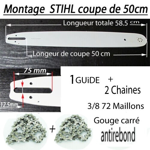 Piece guide chaines gouge - piece,