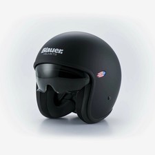 Casque Moto Jet Blauer PILOT 06 MONO En Fibre Noir Mat ECE2206