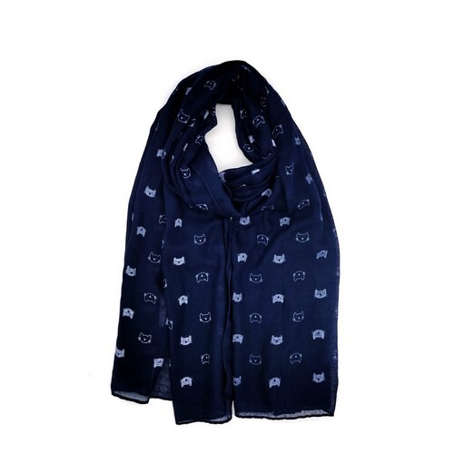Foulard motif tête chats - motif, de