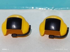 PLAYMOBIL X2 CASQUES PILOTE HÉLICOPTÈRE AVION CHASSE CASQUE MICRO SAUVETAGE P...