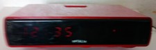 1977 Optalix Iris Red Alarm Clock Radio