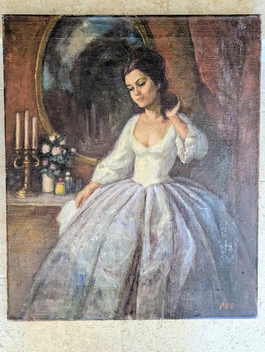 Peinture huile sur - toile, jeune