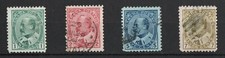 Canada 1903 Lot de 4 Timbres Roi Edward VII YT 78-81-# 89-92 Oblitéré TB/VG