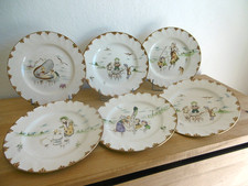 SIX ASSIETTES PLATES FAIENCE