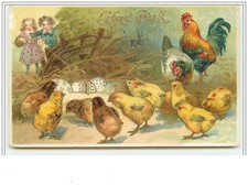 Glad Pask Rooster, Chicken and Chicks - 4653