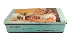 Le Vrais Superchocolat Chocolat jacques Tin Box Modernist little girl with Kitte