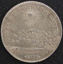 JETON LOUIS XVI SECRETAIRE DU ROI 1776 ARGENT