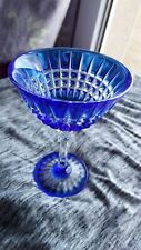Cristal D'Arques Durand Pavane Blue Sapphire Champagne Cup 14cm High