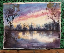 « Étang » Aquarelle